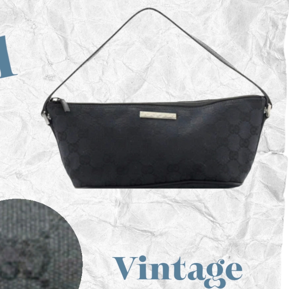 Gucci Boat Pochette - Black, Guccissima